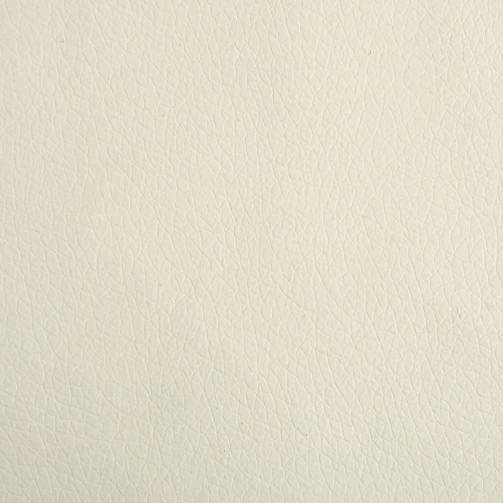 Kinderbank Met Voetensteun 100X50X30 Cm Kunstleer Kleurig Crème