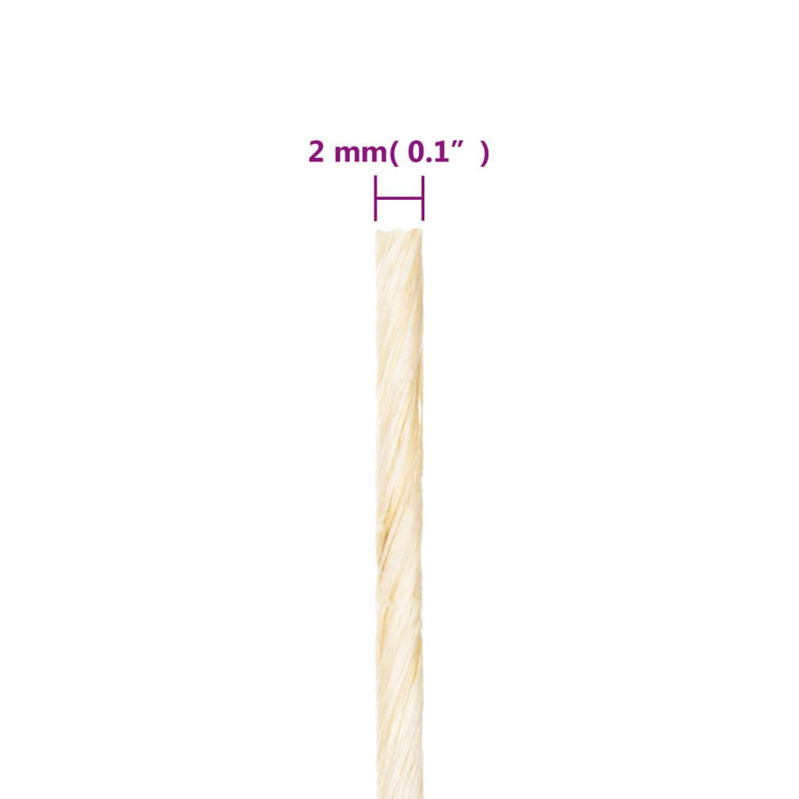 Touw 2 mm 300 m 100% sisal 2 mm 300 m