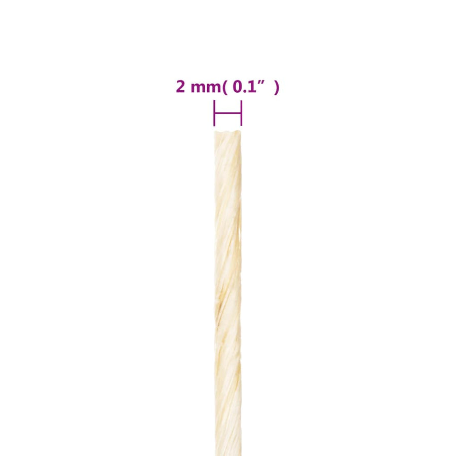 Touw 2 Mm 600 M 100% Sisal 2 mm x 600 m