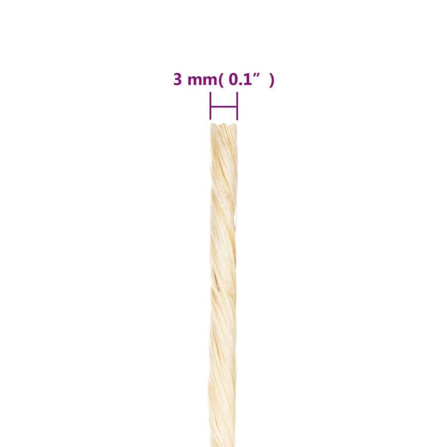 Touw 3 mm 200 m 100% sisal 3 mm 200 m
