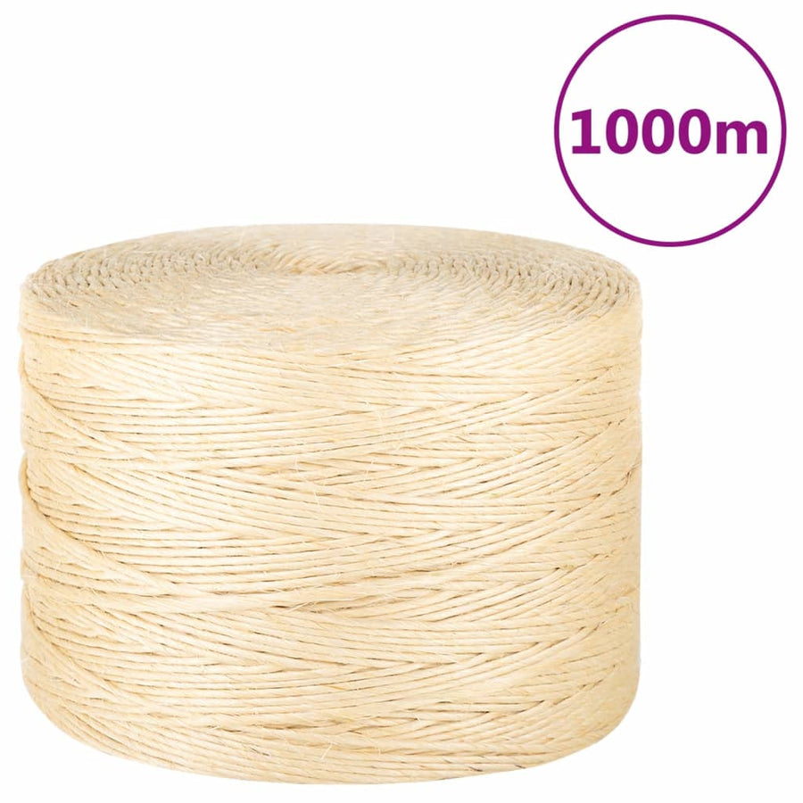 Touw 3 mm 1000 m 100% sisal 3 mm 1000 m