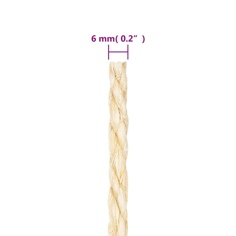 Touw 6 Mm 25 M 100% Sisal