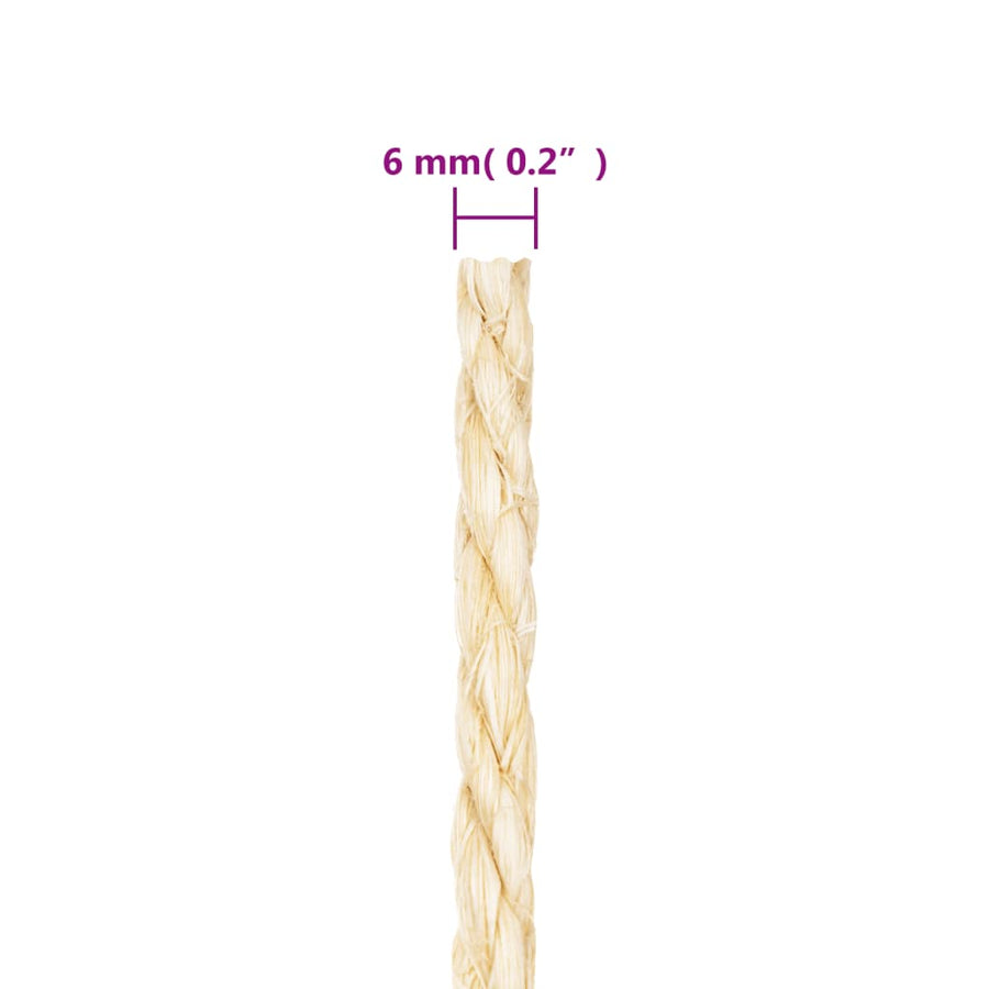 Touw 6 Mm 50 M 100% Sisal