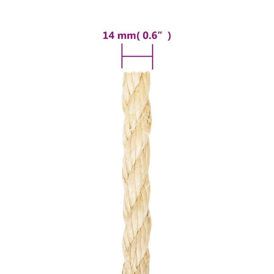 Touw 14 Mm 25 M 100% Sisal