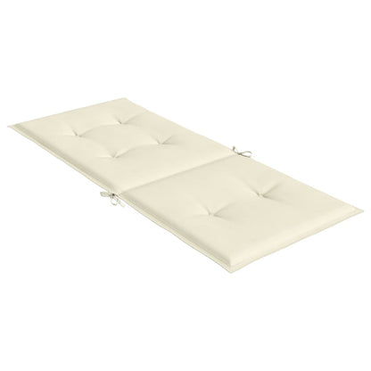Tuinstoelen Verstelbaar Met Kussens Massief Teakhout 6 120 x 50 x 3 cm Crème