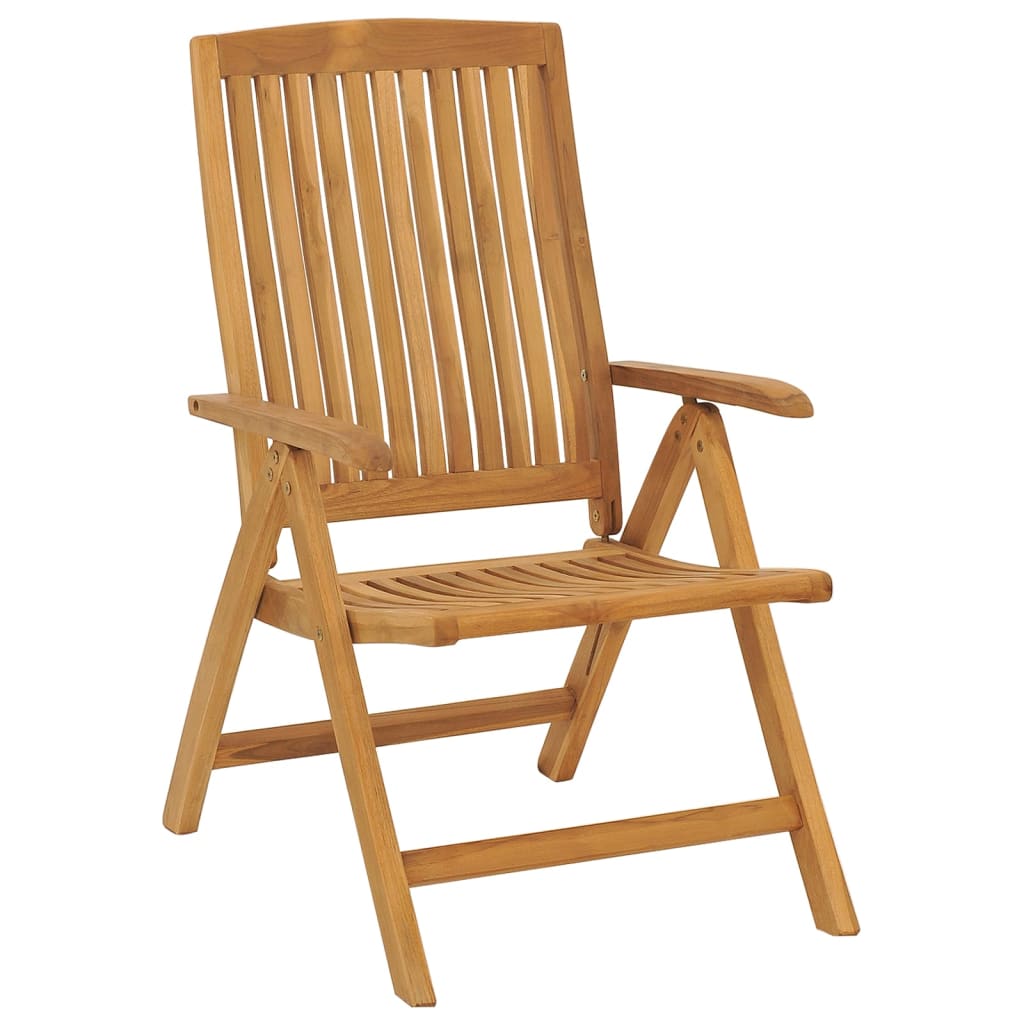 Tuinstoelen Verstelbaar Met Kussens Massief Teakhout 6 120 x 50 x 3 cm Crème
