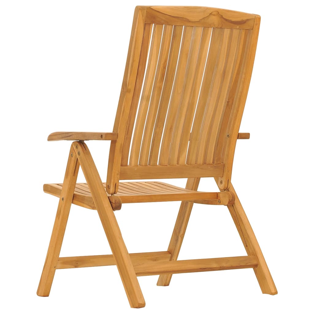 Tuinstoelen Verstelbaar Met Kussens Massief Teakhout 6 120 x 50 x 3 cm Crème