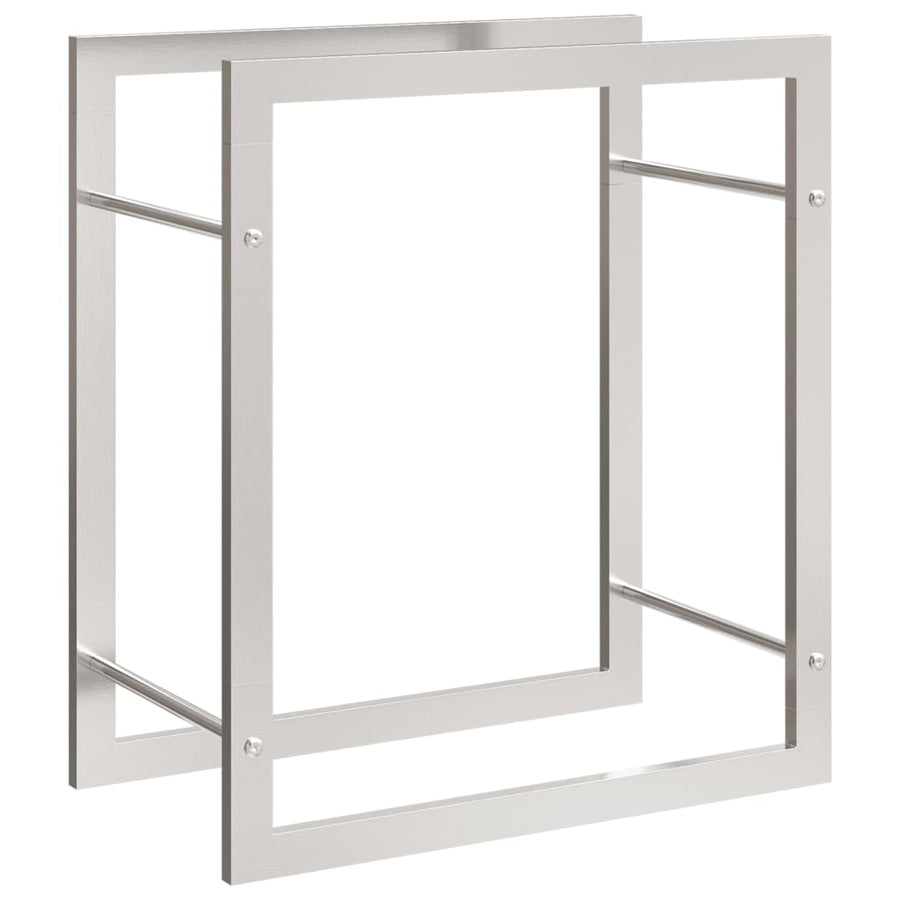 Haardhoutrek Roestvrij Staal 50 x 28 x 56 cm Zilver