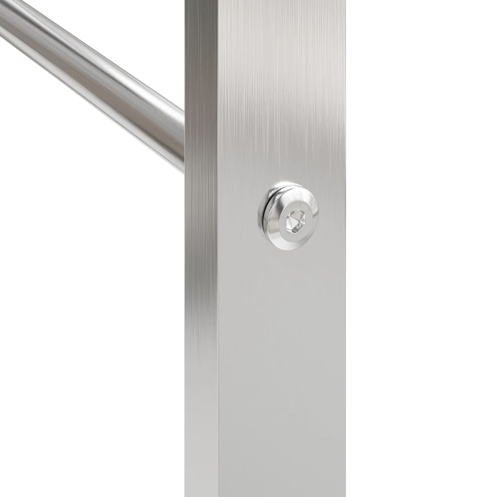 Haardhoutrek Roestvrij Staal 50 x 28 x 56 cm Zilver