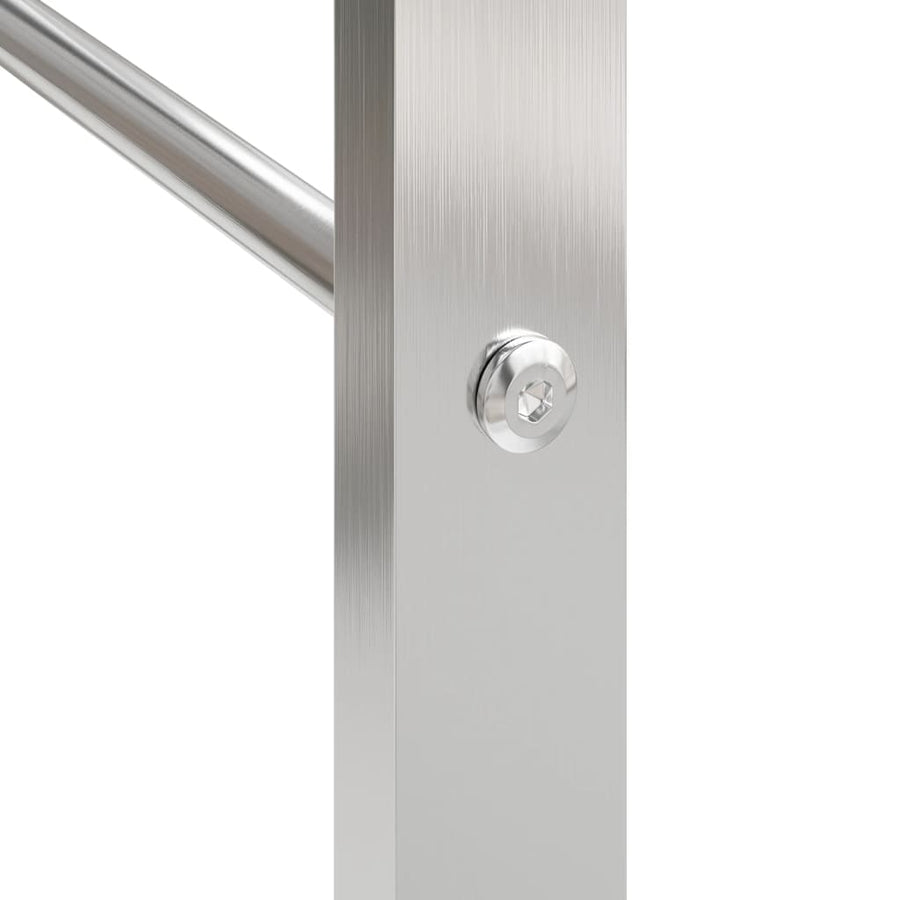 Haardhoutrek Roestvrij Staal 50 x 28 x 56 cm Zilver