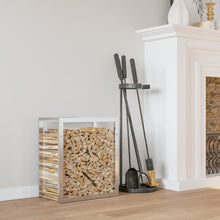 Haardhoutrek Roestvrij Staal 50 x 28 x 56 cm Zilver