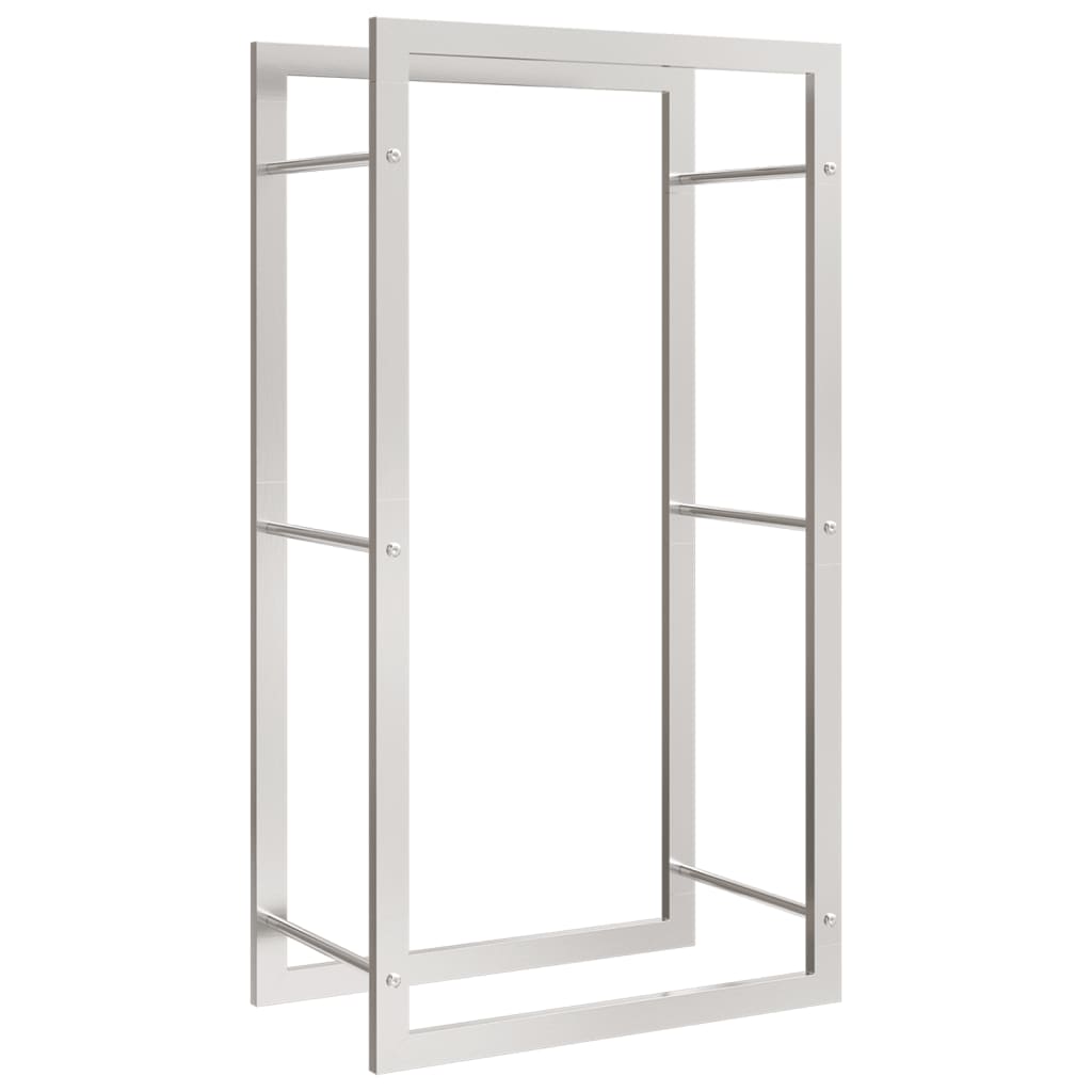 Haardhoutrek Roestvrij Staal 50 x 28 x 94 cm Zilver