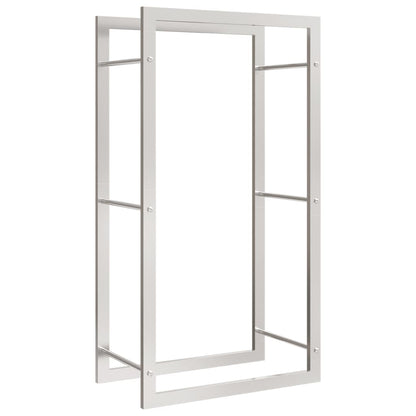 Haardhoutrek Roestvrij Staal 50 x 28 x 94 cm Zilver