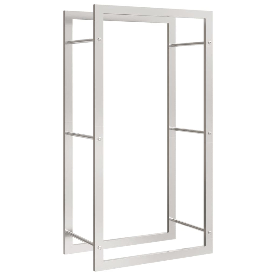 Haardhoutrek Roestvrij Staal 50 x 28 x 94 cm Zilver