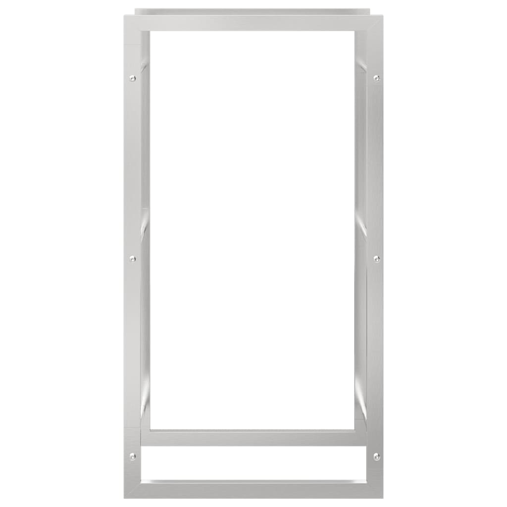 Haardhoutrek Roestvrij Staal 50 x 28 x 94 cm Zilver
