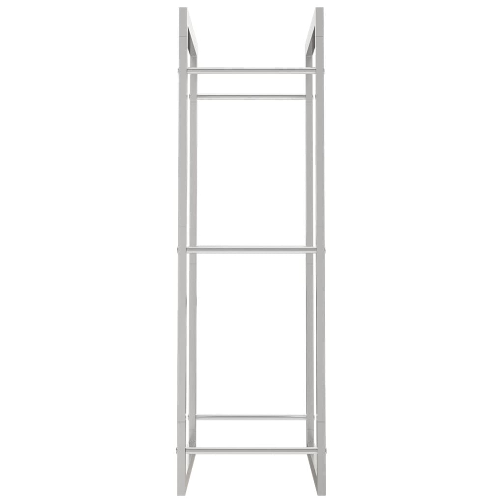 Haardhoutrek Roestvrij Staal 50 x 28 x 94 cm Zilver