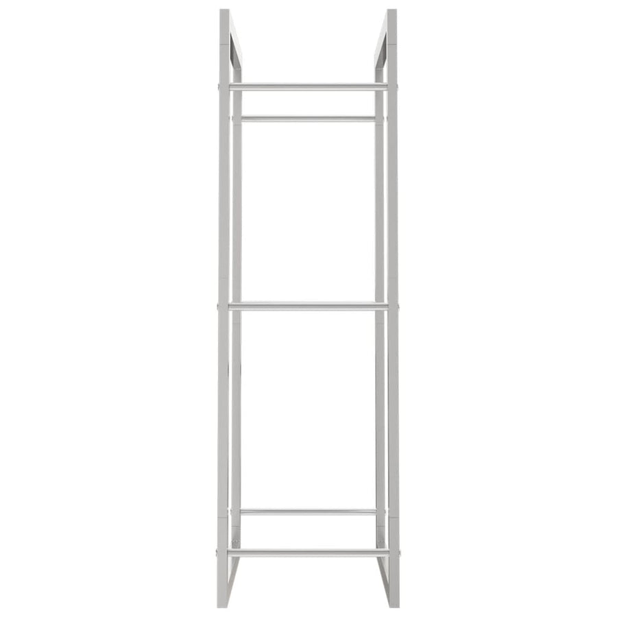 Haardhoutrek Roestvrij Staal 50 x 28 x 94 cm Zilver