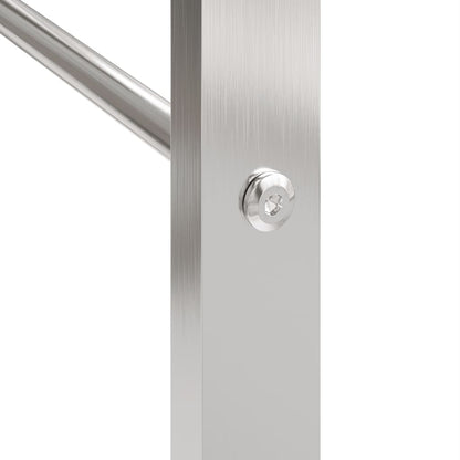 Haardhoutrek Roestvrij Staal 50 x 28 x 94 cm Zilver