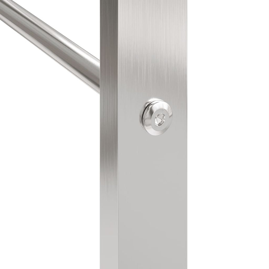 Haardhoutrek Roestvrij Staal 50 x 28 x 94 cm Zilver