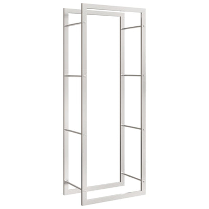 Haardhoutrek Roestvrij Staal 50 x 28 x 132 cm Zilver