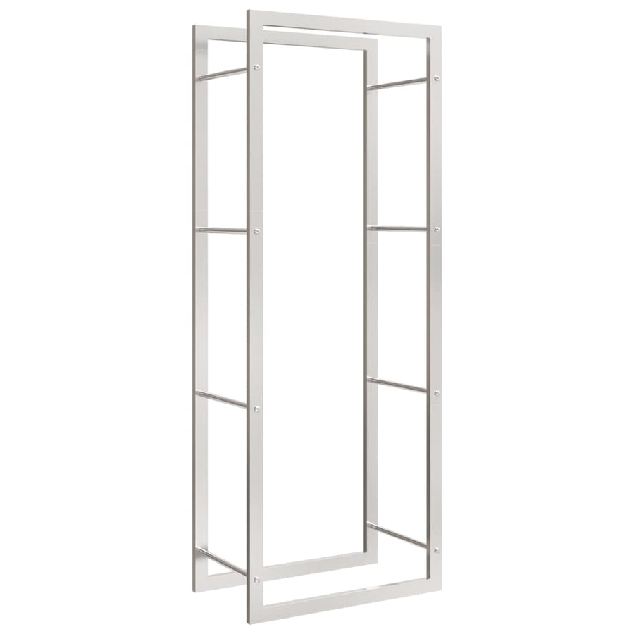 Haardhoutrek Roestvrij Staal 50 x 28 x 132 cm Zilver