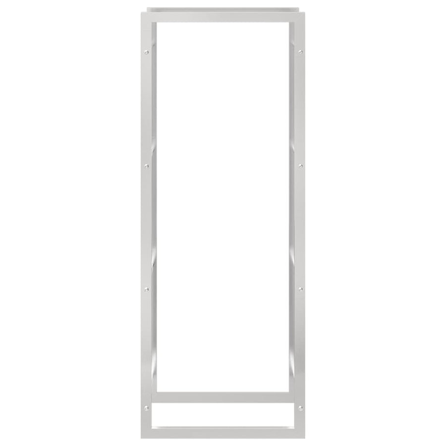Haardhoutrek Roestvrij Staal 50 x 28 x 132 cm Zilver