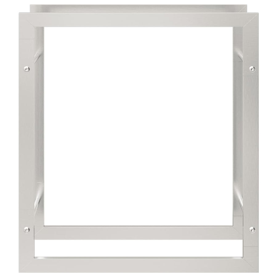 Haardhoutrek Roestvrij Staal 80 x 28 x 86 cm Zilver