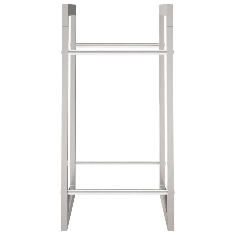 Haardhoutrek Roestvrij Staal 80 x 28 x 86 cm Zilver