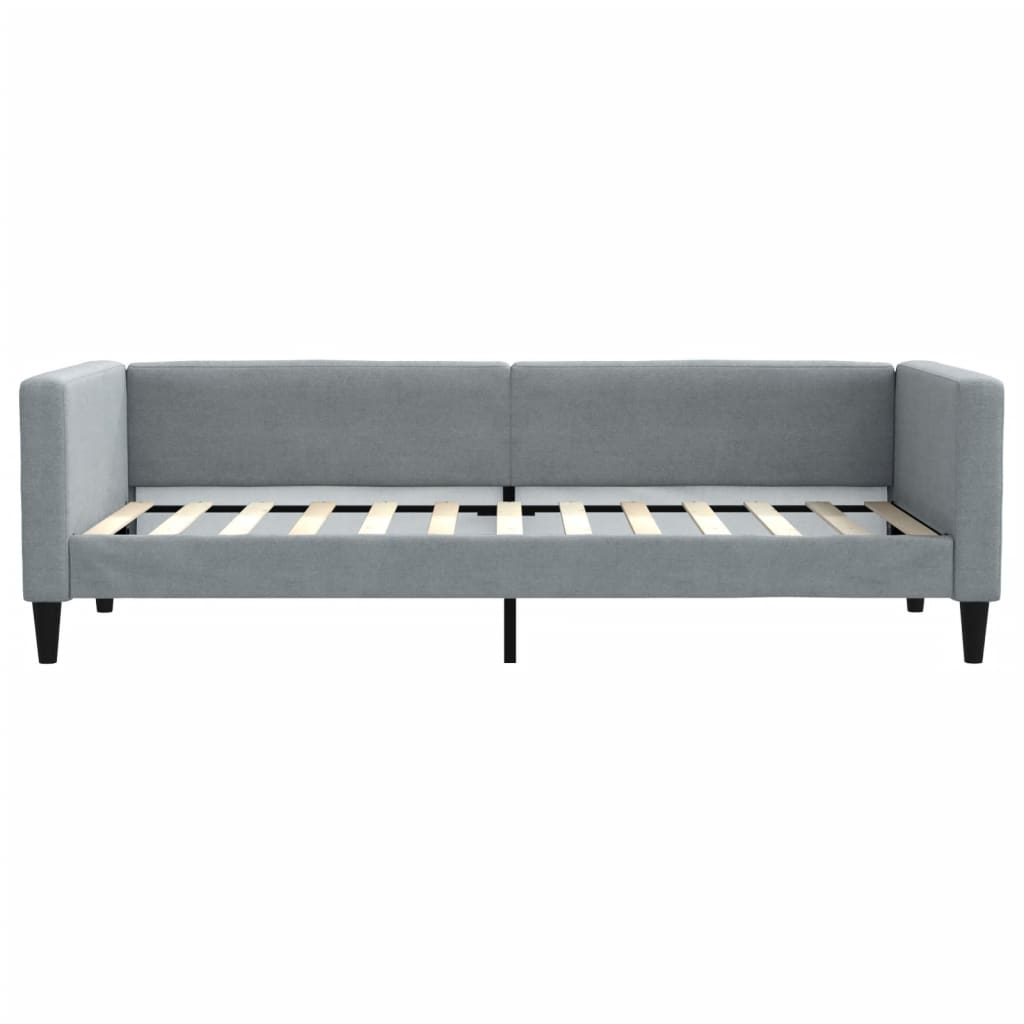 Slaapbank met matras 80x200 cm stof lichtgrijs 80 x 200 cm Lichtgrijs met matras