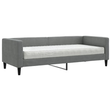 Slaapbank met matras 80x200 cm stof donkergrijs 80 x 200 cm Donkergrijs met matras