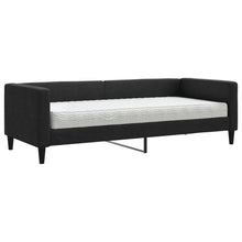 Slaapbank met matras 80x200 cm stof zwart 80 x 200 cm Zwart met matras