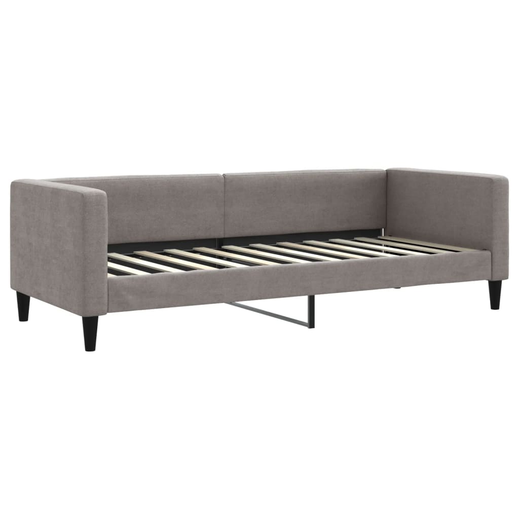 Slaapbank Met Matras 80X200 Cm Stof Taupe Taupe 80 x 200 cm