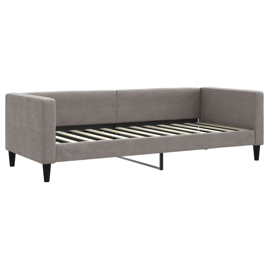Slaapbank Met Matras 80X200 Cm Stof Taupe Taupe 80 x 200 cm
