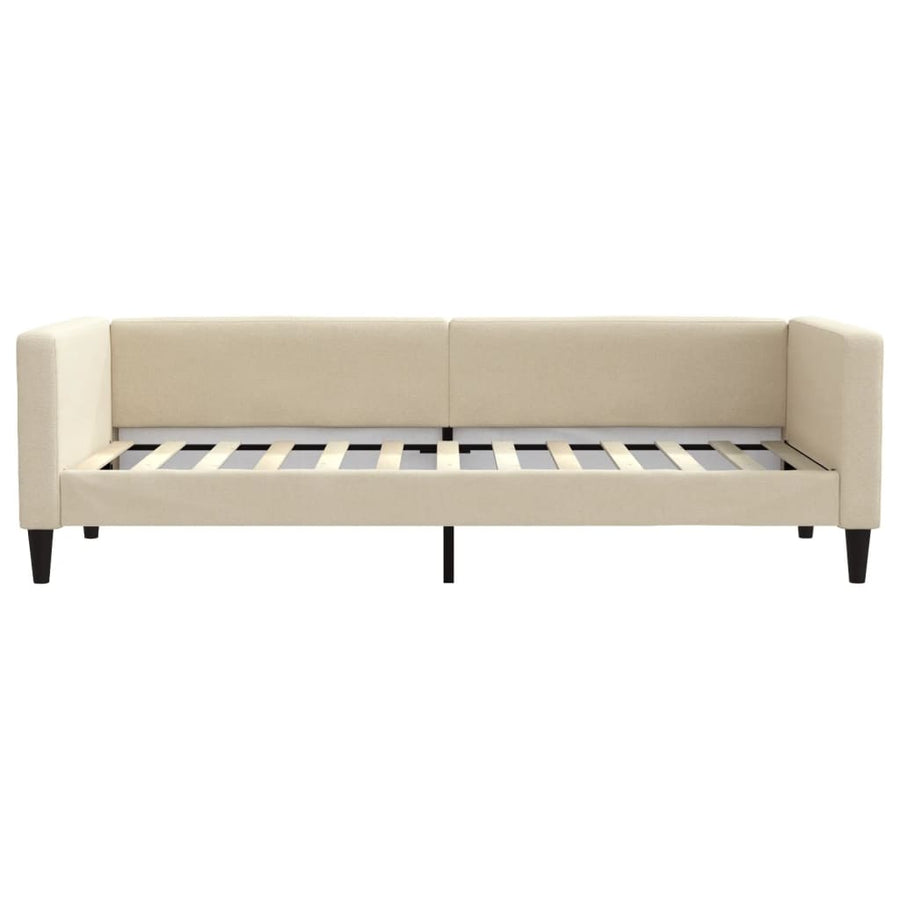 Slaapbank Stof Kleurig 80 x 200 cm Crème met matras