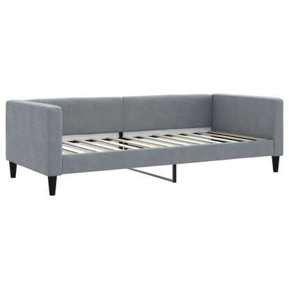 Slaapbank met matras 90x200 cm stof lichtgrijs 90 x 200 cm Lichtgrijs met matras
