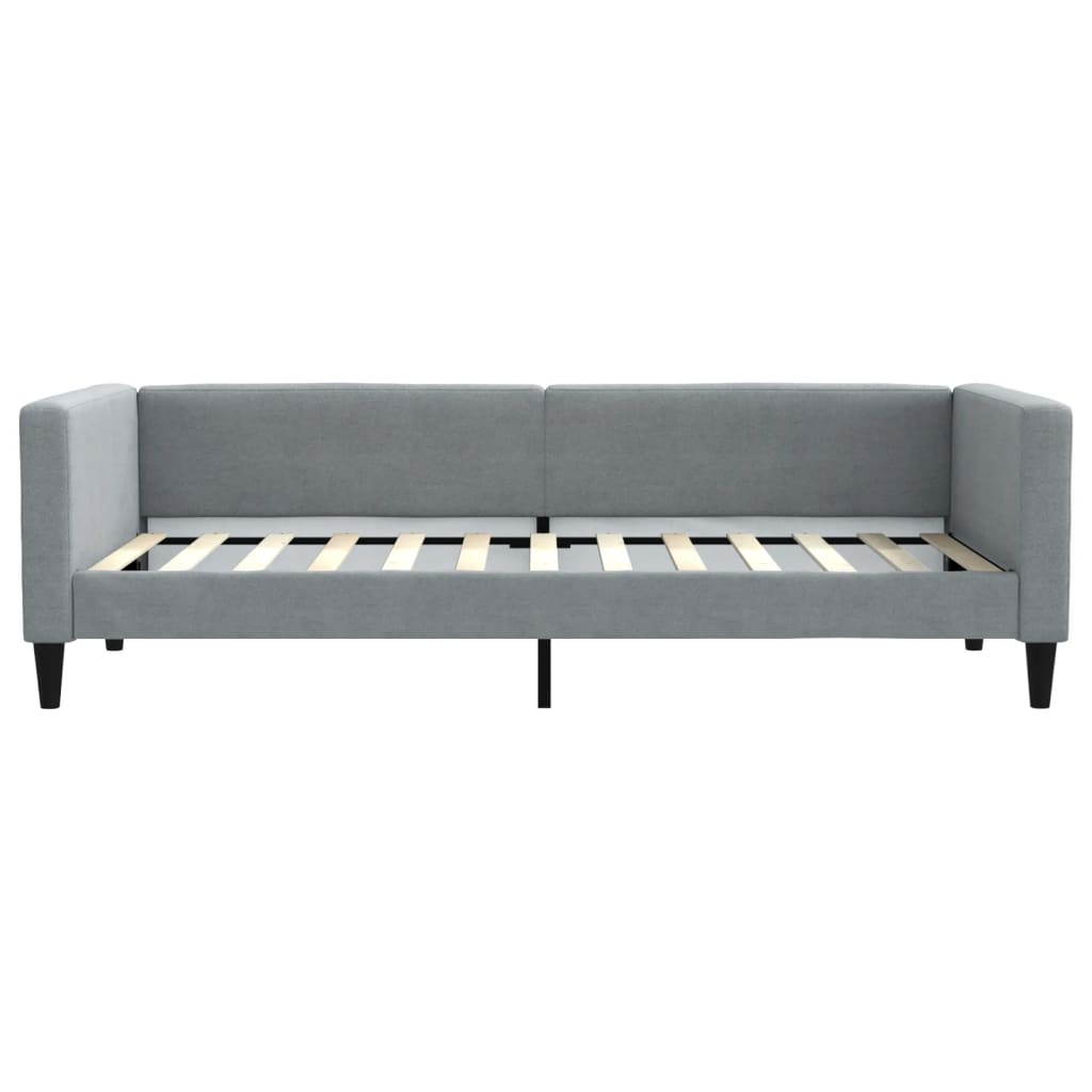 Slaapbank met matras 90x200 cm stof lichtgrijs 90 x 200 cm Lichtgrijs met matras