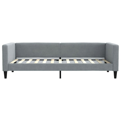 Slaapbank met matras 90x200 cm stof lichtgrijs 90 x 200 cm Lichtgrijs met matras