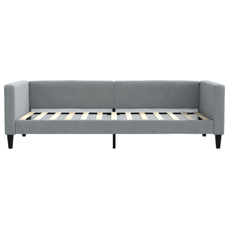 Slaapbank met matras 90x200 cm stof lichtgrijs 90 x 200 cm Lichtgrijs met matras