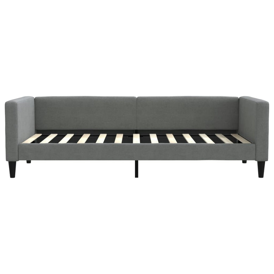 Slaapbank met matras 90x200 cm stof donkergrijs 90 x 200 cm Donkergrijs met matras