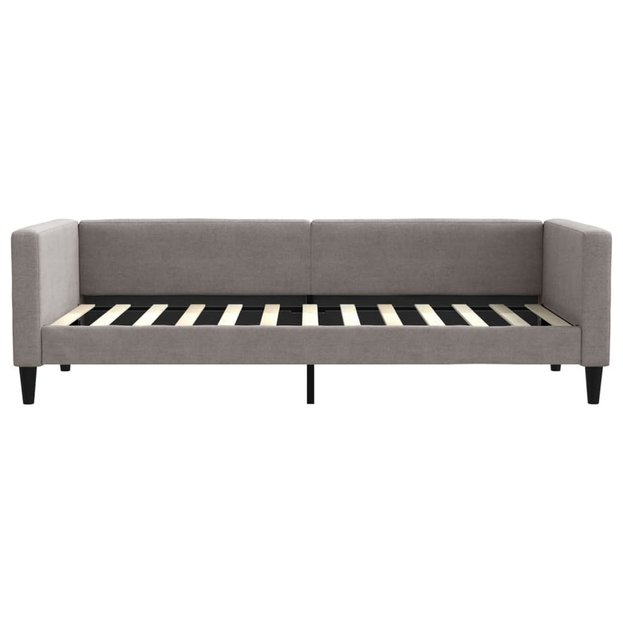 Slaapbank Met Matras 90X200 Cm Stof Taupe Taupe 90 x 200 cm