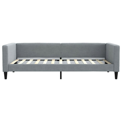 Slaapbank met matras 100x200 cm stof lichtgrijs 100 x 200 cm Lichtgrijs met matras