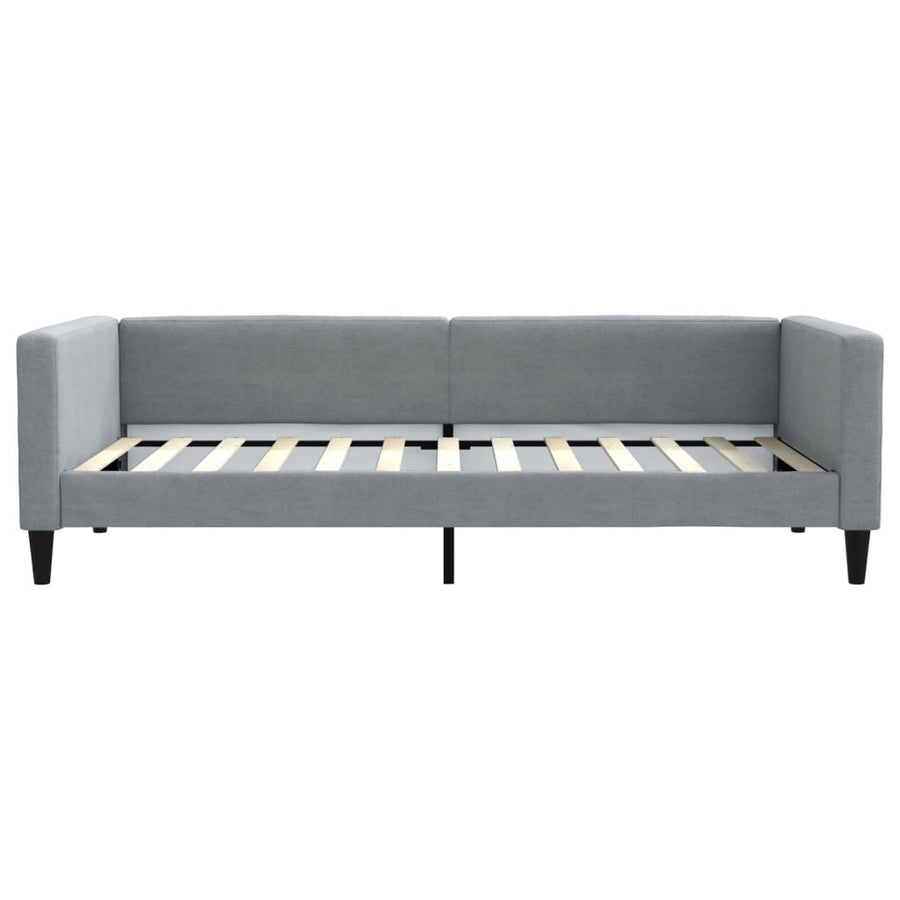 Slaapbank met matras 100x200 cm stof lichtgrijs 100 x 200 cm Lichtgrijs met matras