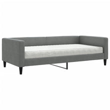 Slaapbank met matras 100x200 cm stof donkergrijs 100 x 200 cm Donkergrijs met matras