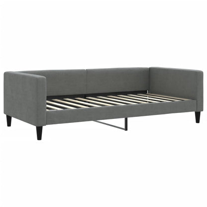 Slaapbank met matras 100x200 cm stof donkergrijs 100 x 200 cm Donkergrijs met matras