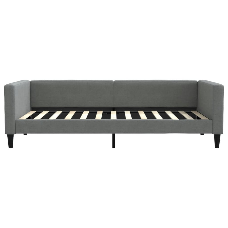 Slaapbank met matras 100x200 cm stof donkergrijs 100 x 200 cm Donkergrijs met matras