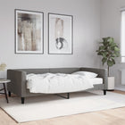 Slaapbank 100x200 cm stof donkergrijs met matras