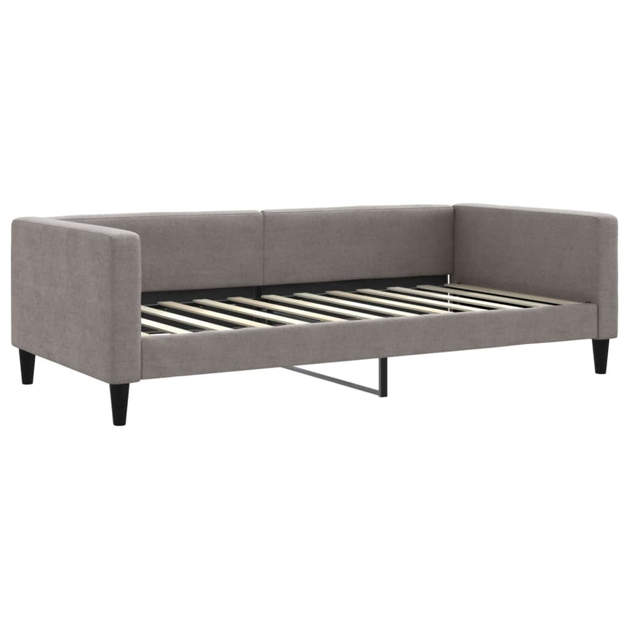 Slaapbank Stof 100 x 200 cm Taupe met matras