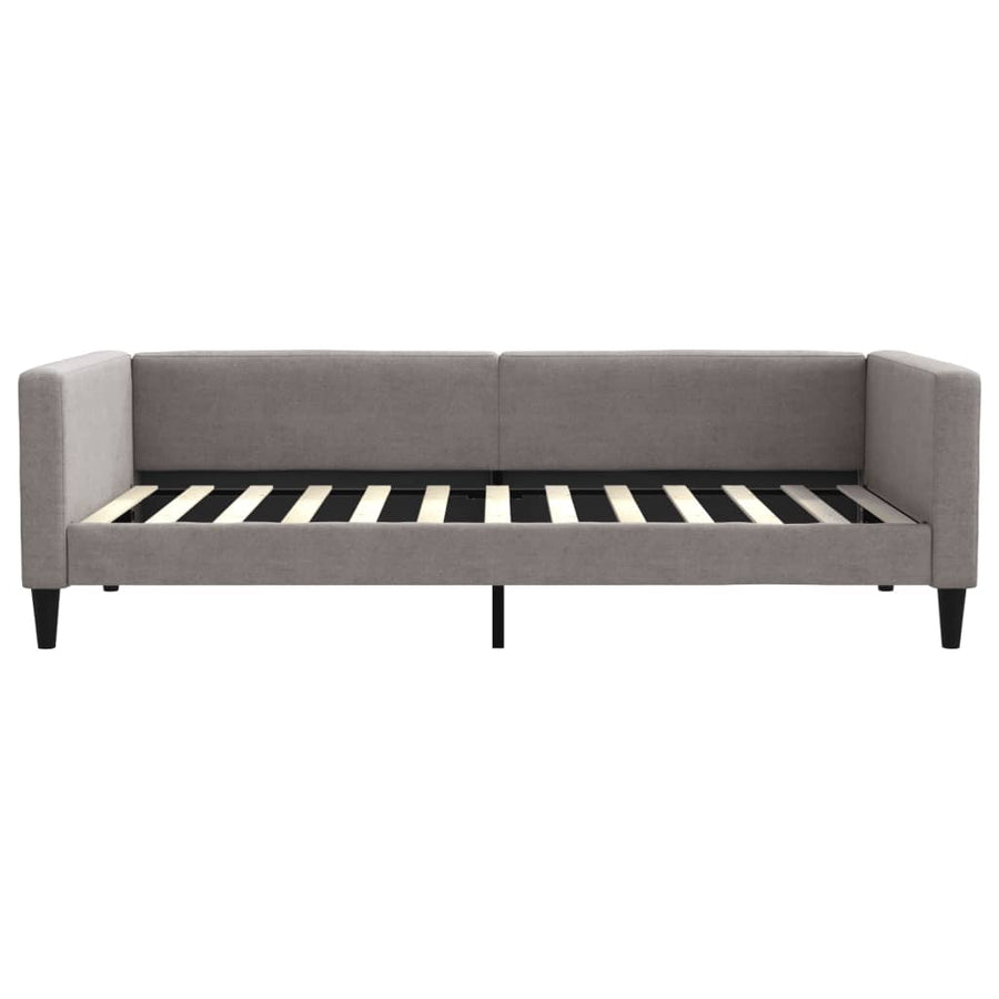 Slaapbank Stof 100 x 200 cm Taupe met matras