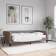 Slaapbank 100x200 cm stof taupe