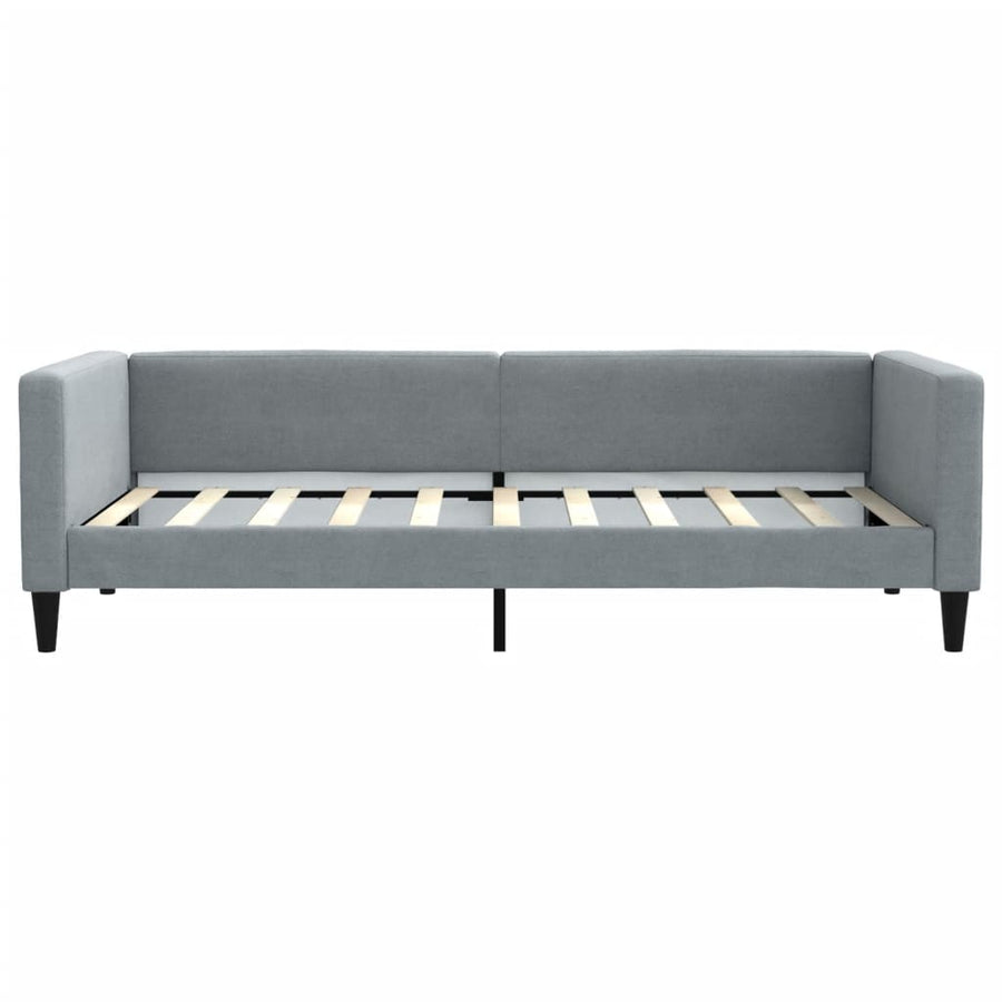 Slaapbank Met Matras 90X190 Cm Stof Lichtgrijs Lichtgrijs 90 x 190 cm